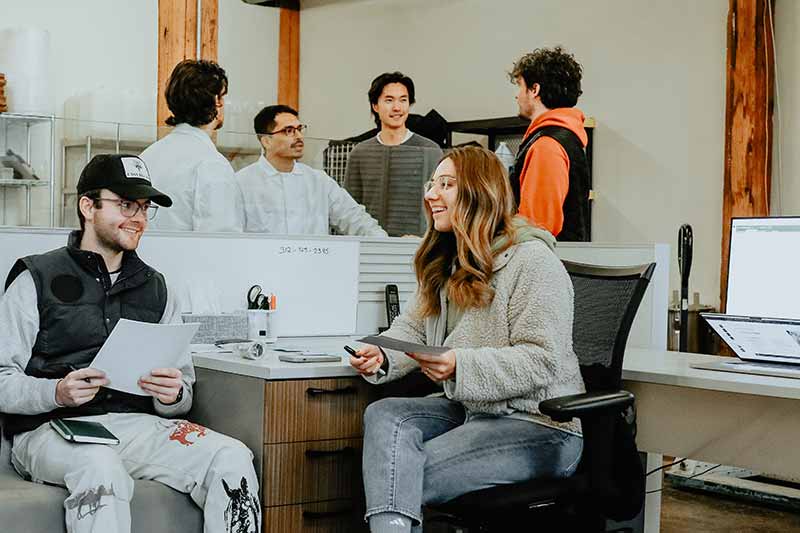 Team members at the Perfectly Dosed office