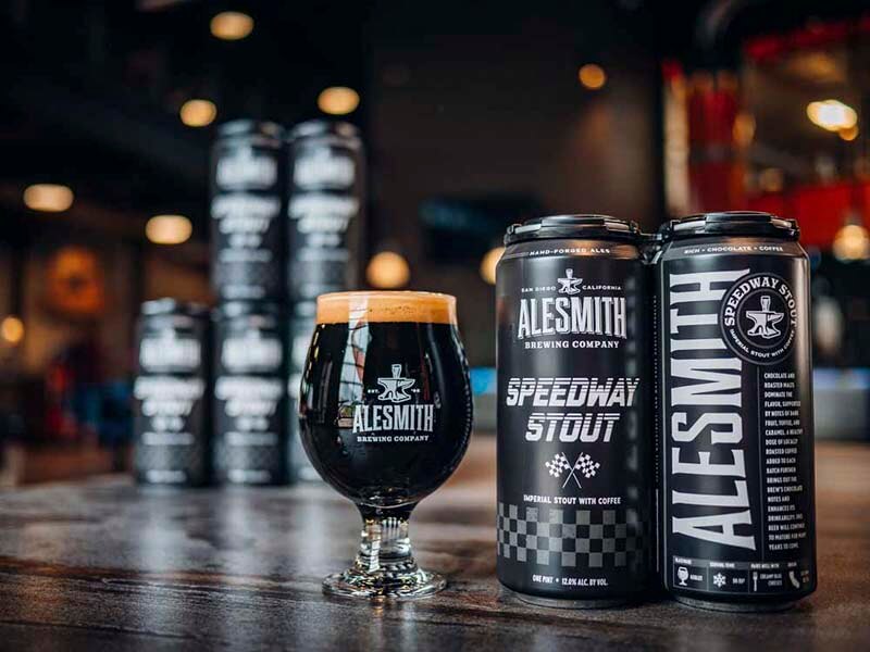 Promotional photo of Speedway Stout coffee beer from AleSmith Brewing Company