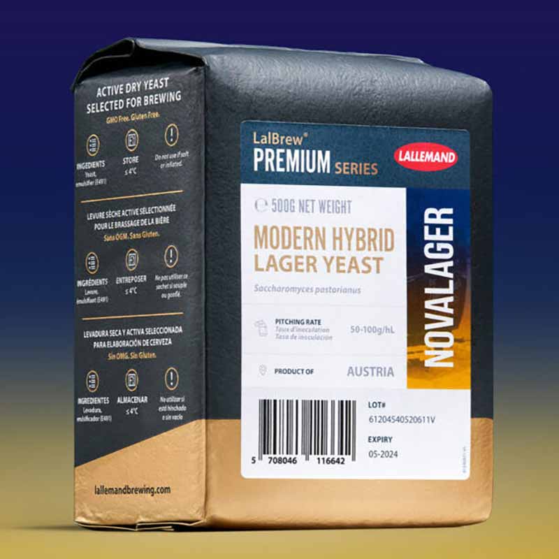 lallemand brewing lalbrew novalager packaging