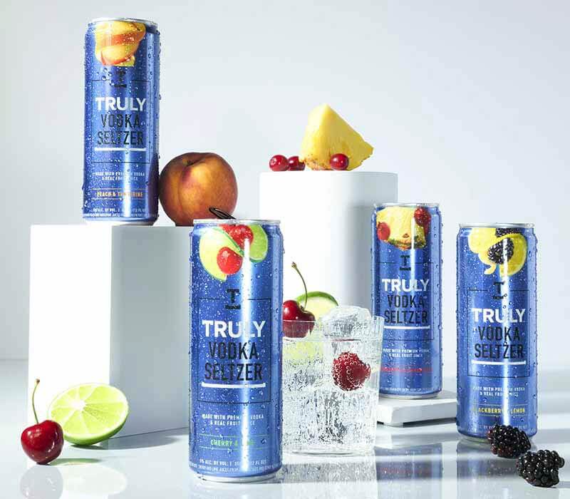 A variety of Truly Vodka Seltzer ready-to-drink, or RTDs