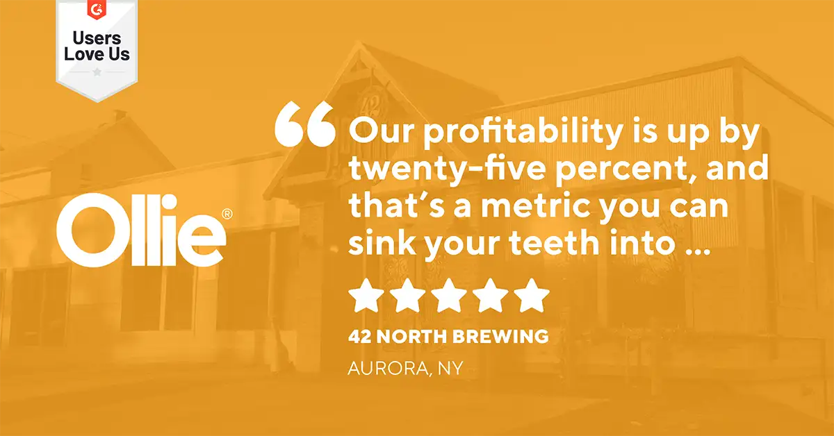 Quote from 42 North Brewing about Ollie sucess