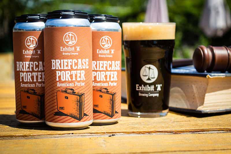 Cans of Briefcase Porter an American Porter from Exhibit 'A'