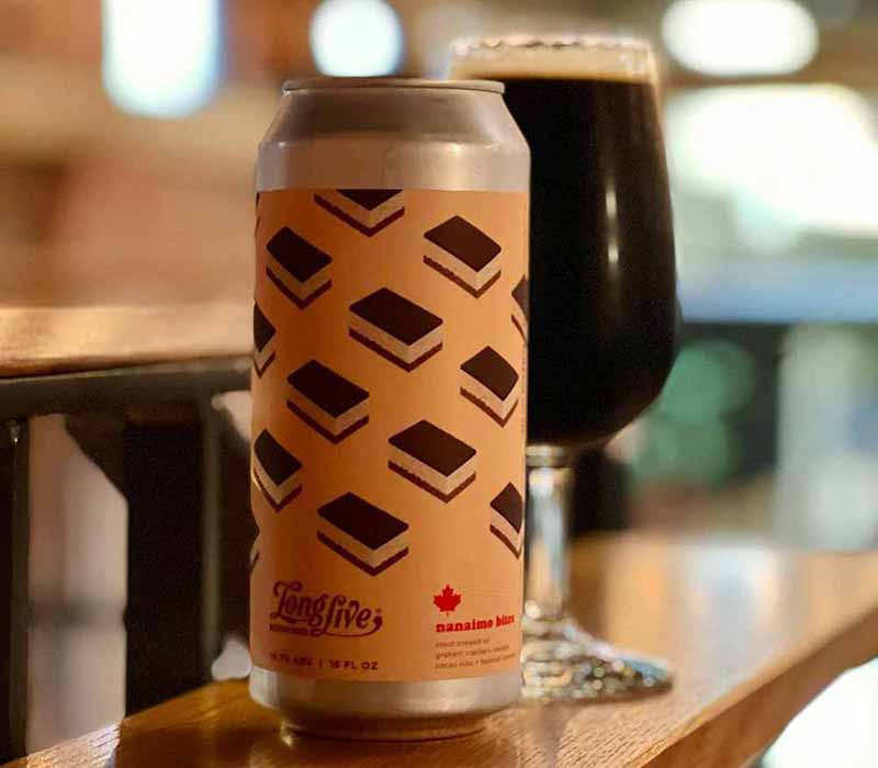 A promotional photo of a pastry stout from Long Live Beerworks
