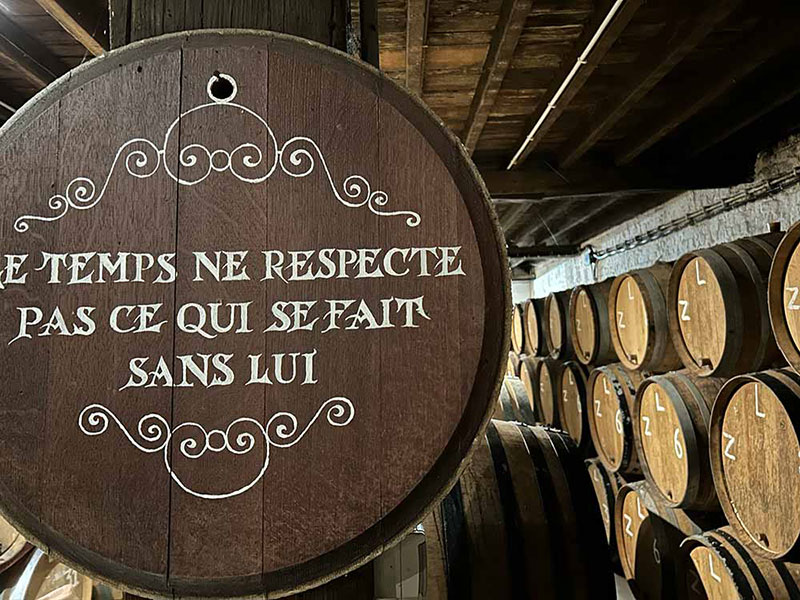 Barrels of spontaneously fermented beer at Belgium Breweries