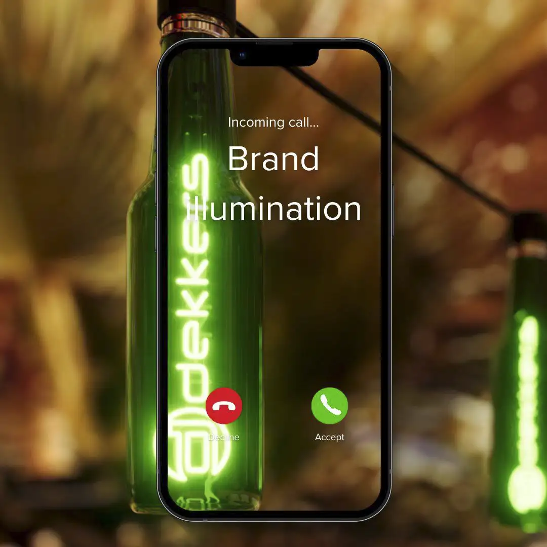 Promotional photo and image of branded light bulbs from Dekkers