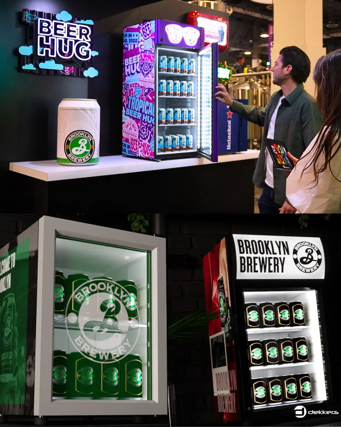 Examples of brand illumination signage by Dekkers for Brooklyn Brewery