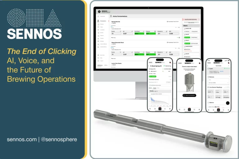 The End of Clicking: AI, Voice, and the Future of Brewing Operations, featured image from Sennos