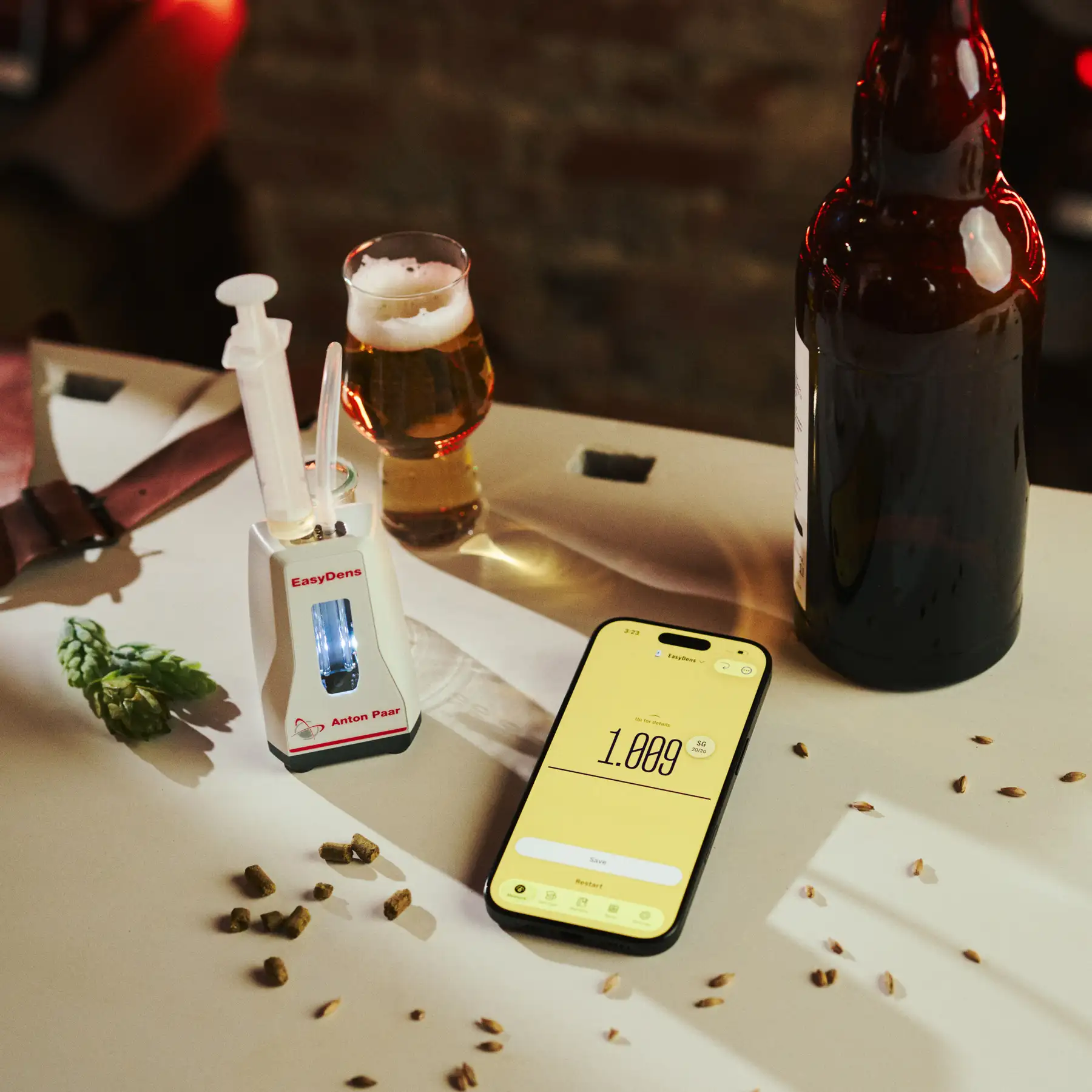 Anton Paar EasyDens devices with mobile app